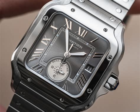 cartier dual time watch|Cartier santos large lug to.